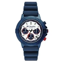 Columbia Watch - Peak Patrol - White Chronograph Day Date Navy Silicone