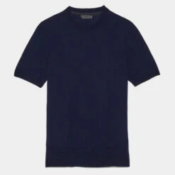 MERINO WOOL EASY CARE SHORT SLEEVE SWEATER