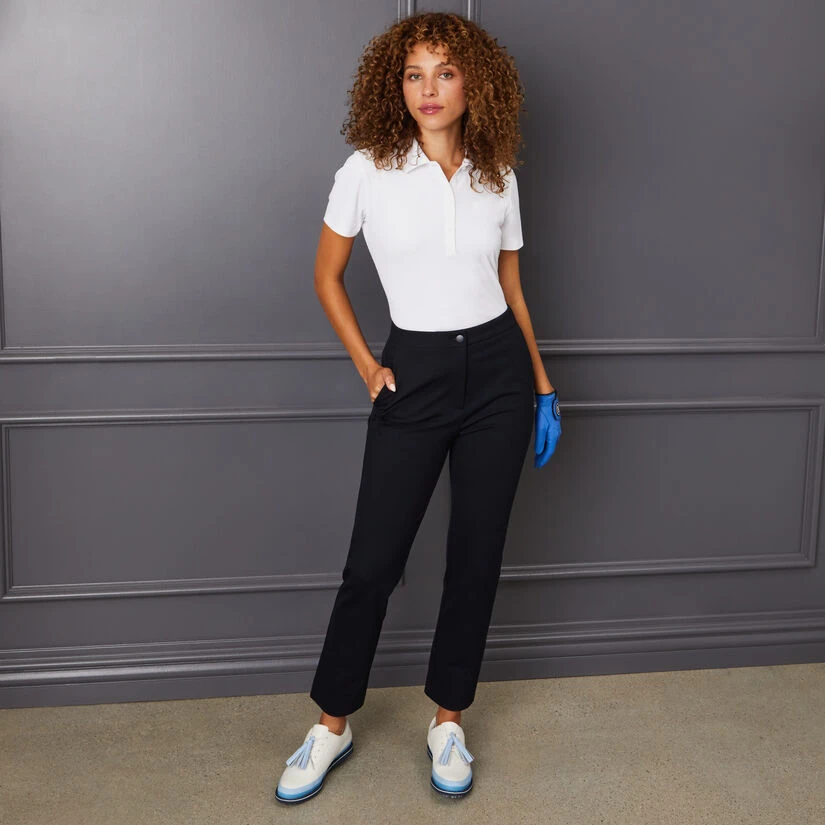 DOUBLE KNIT CIGARETTE HIGH RISE STRETCH TROUSER 2 DOUBLE KNIT CIGARETTE HIGH RISE STRETCH TROUSER - Image 2