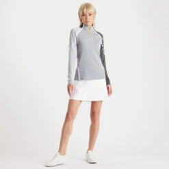 COLOUR BLOCK TECH JERSEY QUARTER ZIP MID LAYER -Golf Shop G4LS23K505A LHGR 3