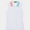 COLOUR BLEND SILKY TECH NYLON SLEEVELESS POLO