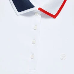 CONTRAST COLLAR SILKY TECH NYLON SLEEVELESS POLO -Golf Shop G4LS23K860C SNO 5