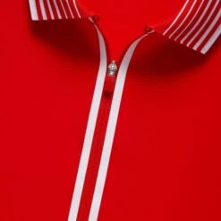 FEATHERWEIGHT SILKY TECH NYLON QUARTER ZIP POLO -Golf Shop G4LS23K863 POPPY 5