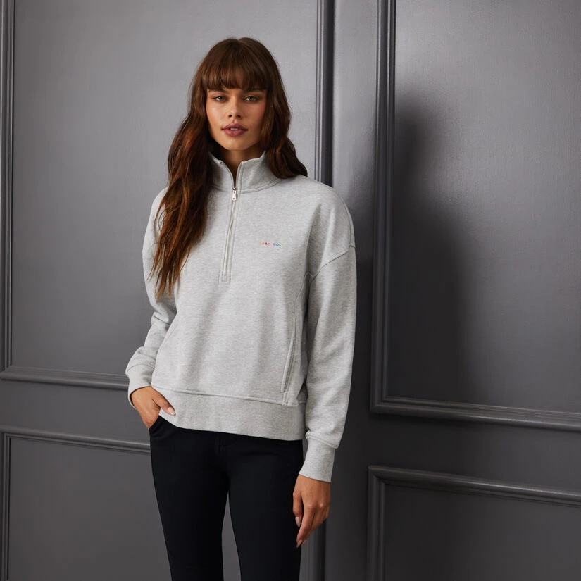 I HATE GOLF' BOXY FRENCH TERRY QUARTER ZIP PULLOVER 2 I HATE GOLF' BOXY FRENCH TERRY QUARTER ZIP PULLOVER - Image 2