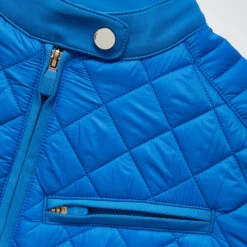 HYBRID QUILTED NYLON & TECH INTERLOCK SLIM FIT JACKET -Golf Shop G4LS23O18 CERUL 5