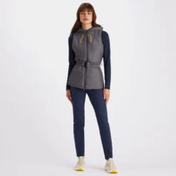 MERINO WOOL LINED QUILTED NYLON HOODED PUFFER VEST -Golf Shop G4LS23O55 CHGR 3