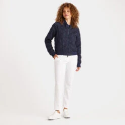 RIB COLLAR EMBOSSED BOMBER JACKET -Golf Shop G4LS23O59 TWLT 3