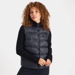 HYBRID QUILTED NYLON KNIT JACKET -Golf Shop G4LS23O61 ONYX 2