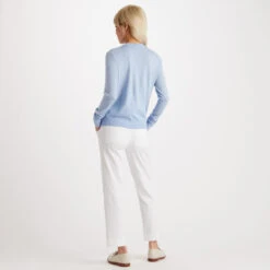 TALK BIRDIE TO ME MERINO WOOL CREWNECK SWEATER 11 TALK BIRDIE TO ME MERINO WOOL CREWNECK SWEATER -Golf Shop G4LS23S600A SKY 4