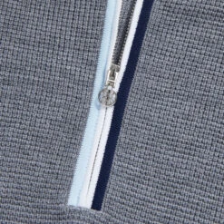 HOODED WAFFLE STITCH MERINO WOOL QUARTER ZIP SWEATER -Golf Shop G4LS23S603 HGR 5