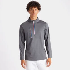 DAYTONA MÉLANGE TECH INTERLOCK SLIM FIT PULLOVER 9 DAYTONA MÉLANGE TECH INTERLOCK SLIM FIT PULLOVER -Golf Shop G4MA23K125A CHGR 2