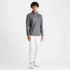 DAYTONA MÉLANGE TECH INTERLOCK SLIM FIT PULLOVER 10 DAYTONA MÉLANGE TECH INTERLOCK SLIM FIT PULLOVER -Golf Shop G4MA23K125A CHGR 3