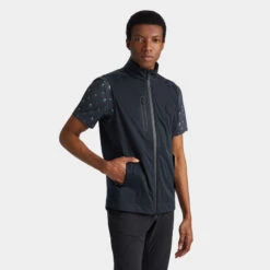 WEATHER RESISTANT SLIM FIT REPELLER VEST -Golf Shop G4MA23O06 ONYX 2