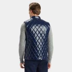 QUILTED POLISHED NYLON WOOL LINED SLIM FIT PUFFER VEST -Golf Shop G4MA23O50 TWLT 4