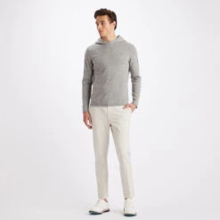 CASHMERE BLEND SLIM FIT HOODED PULLOVER SWEATER -Golf Shop G4MA23S201 LHGR 3