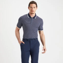 PERFORATED STRIPE POLO -Golf Shop G4MS21K04 TWLT 2