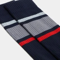STRIPED RIBBED COMPRESSION CREW SOCK -Golf Shop G4MS23A30CRW TWLT 3