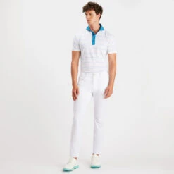 MULTI STRIPE TECH JERSEY SLIM FIT POLO -Golf Shop G4MS23K001A PTRL 3