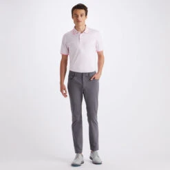BLOSSOM RIB COLLAR TECH JERSEY SLIM FIT POLO -Golf Shop G4MS23K061 BLUSH 3