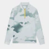 GRADIENT CAMO TECH INTERLOCK QUARTER ZIP SLIM FIT MID LAYER