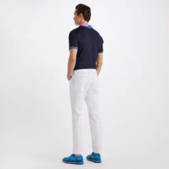 TWO TONE RIB COLLAR TECH JERSEY SLIM FIT POLO -Golf Shop G4MS23K121 TWLT 4