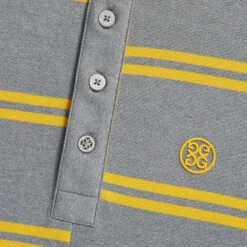 OFFSET STRIPE MODERN SPREAD COLLAR TECH PIQUÉ SLIM FIT POLO -Golf Shop G4MS23K182A LHGR 5