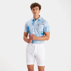 BANDANA TECH PIQUÉ SLIM FIT POLO -Golf Shop G4MS23K240D SKY 2