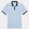 EMBOSSED LOGO QUARTER ZIP RIB COLLAR TECH PIQUÉ SLIM FIT POLO