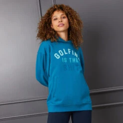 GOLFING UNISEX OVERSIZED FRENCH TERRY HOODIE -Golf Shop G4MS23K420E PTRL 5