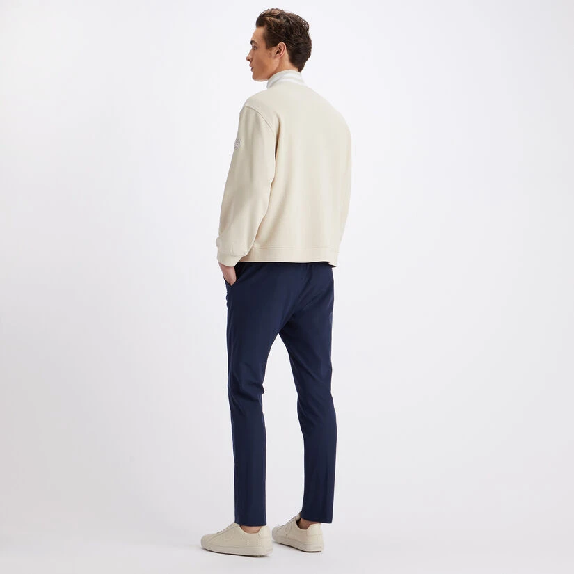 RIB COLLAR FRENCH TERRY QUARTER ZIP SLIM FIT PULLOVER 5 RIB COLLAR FRENCH TERRY QUARTER ZIP SLIM FIT PULLOVER - Image 5