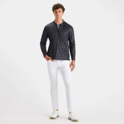 G'S WEATHER RESISTANT QUARTER ZIP SLIM FIT WINDBREAKER -Golf Shop G4MS23O37 ONYX 3