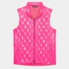 QUILTED COATED NYLON WOOL LINED SLIM FIT PUFFER VEST