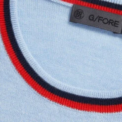 MERINO WOOL SLIM FIT CREWNECK SWEATER -Golf Shop G4MS23S102 SKY 5