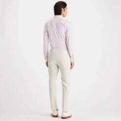 TATTERSALL PLAID MODERN SPREAD COLLAR NYLON WOVEN SLIM FIT SHIRT -Golf Shop G4MS23W101A AZA 4